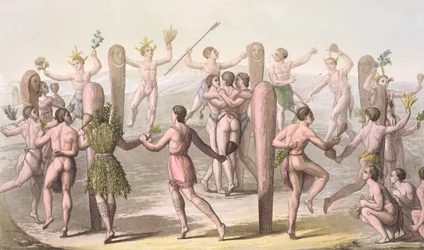 Danças dos Habitantes Nativos da Virgínia, c.1820